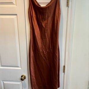 Petal & Pup Strapless Rust Dress